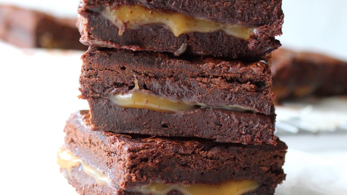 Vegan Salted Caramel Brownies