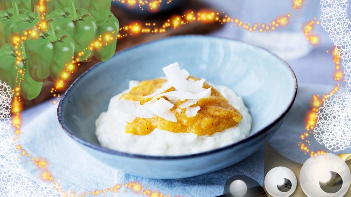 Coconut Mango Rice Pudding