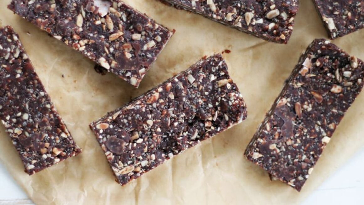 Date, Nut, and Chia Seed Energy Bars